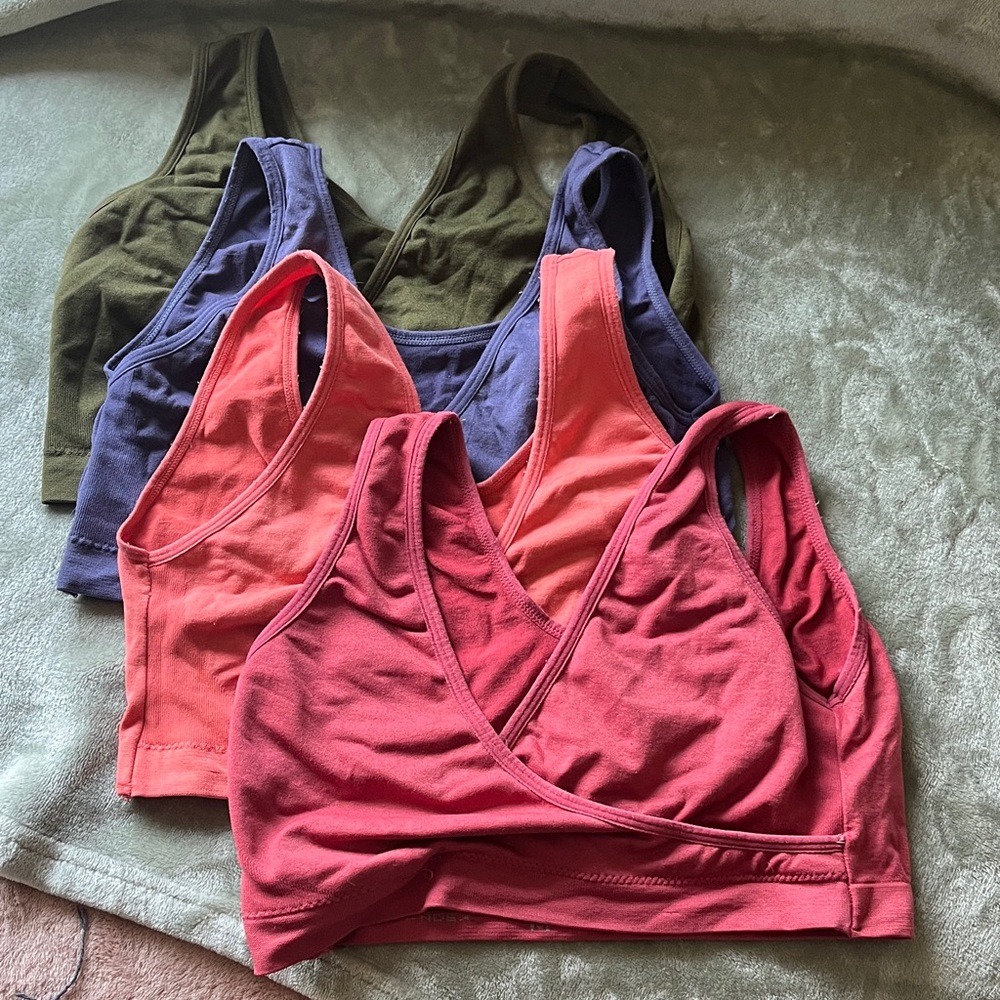 Nursing Bra Set - Red, Pink, Blue, Green